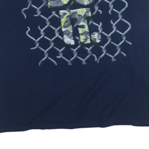Nike Men's Navy Blue 'Just Do It' Athletic Cut T-Shirt XXL - Image 6