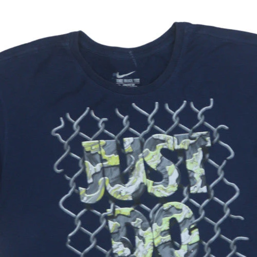 Nike Men's Navy Blue 'Just Do It' Athletic Cut T-Shirt XXL - Image 7