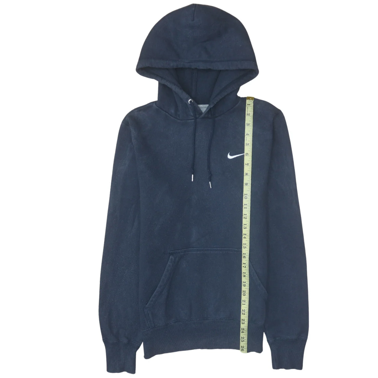 Nike Men's Navy Blue Pullover Hoodie Small Cotton Blend Fleece - Image 2