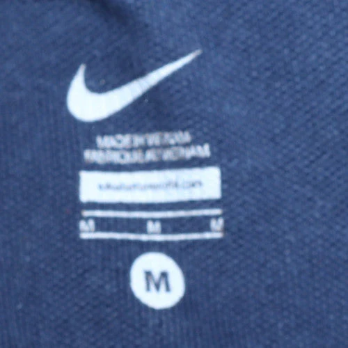 Nike Men's Navy Blue Short Sleeve Polo Shirt Size M 100% Cotton - Image 5