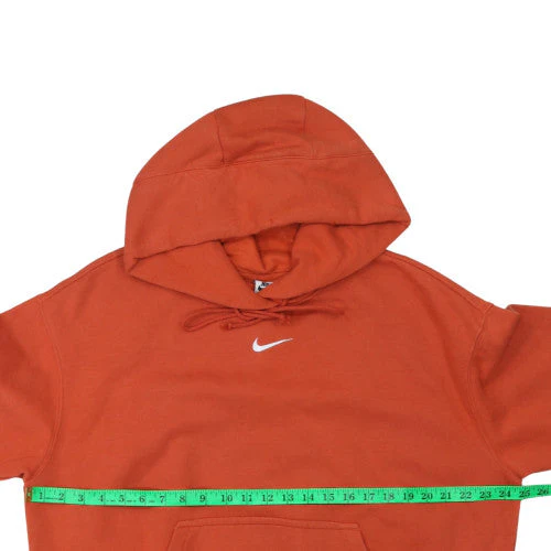 Nike Men's Orange Pullover Hoodie Medium Regular Fit Fleece - Image 3