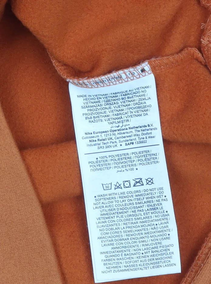 Nike Men's Orange Therma-Fit Pullover Sweatshirt Size L - Image 4