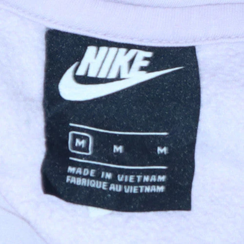 Nike Men's Purple Pullover Hoodie M Fleece Logo Sportswear - Image 6