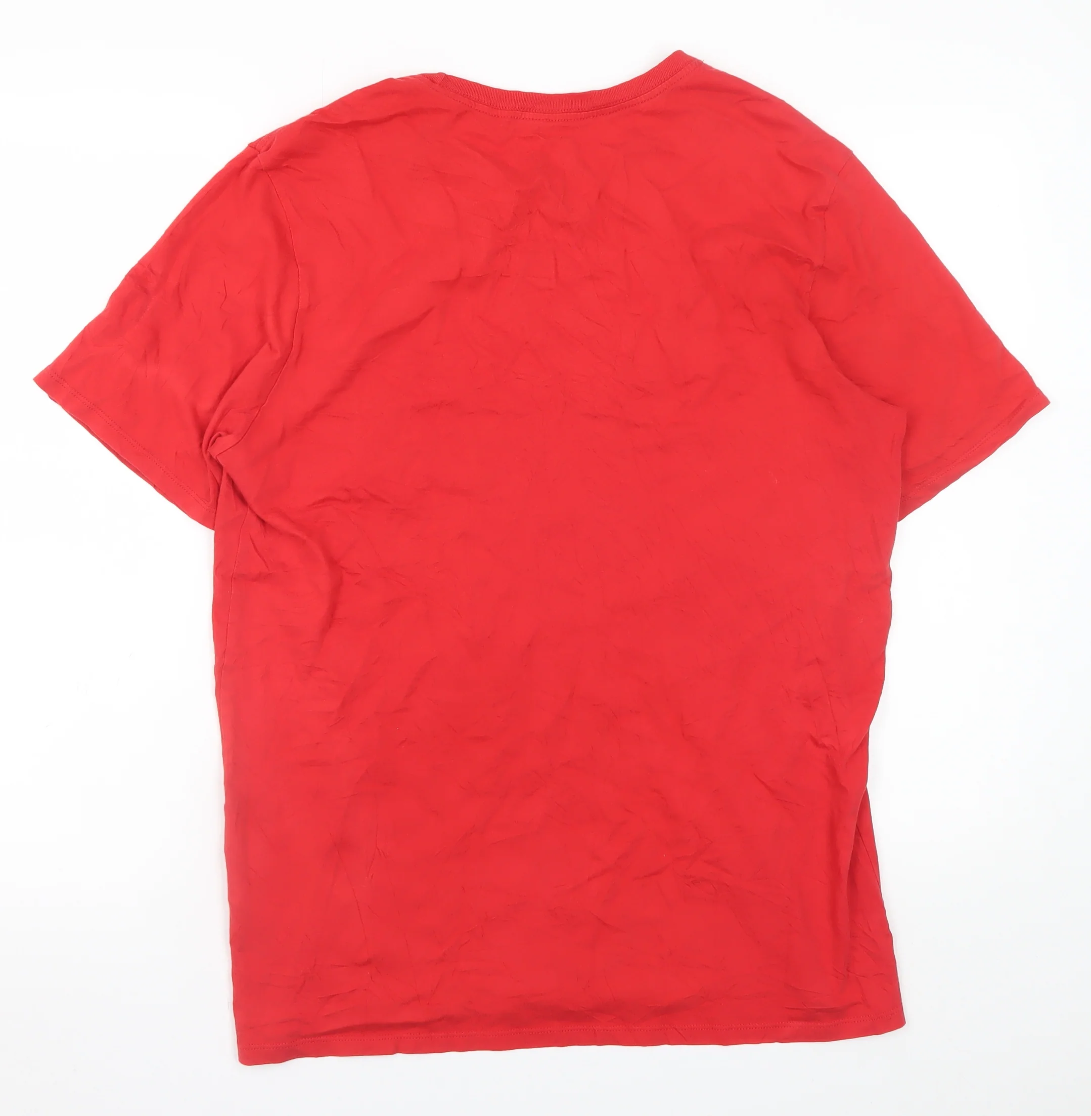 Nike Men's Red Athletic Fit Just Do It Graphic T-Shirt Size L - Image 3