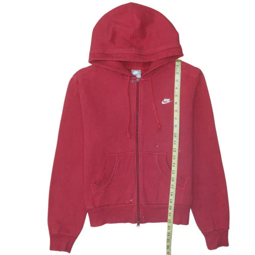 Nike Men's Red Full Zip Hoodie Fleece XL Regular Fit - Image 2
