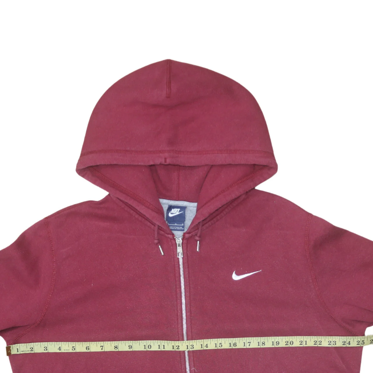Nike Men's Red Full Zip Hoodie Size L Fleece Sweatshirt - Image 2