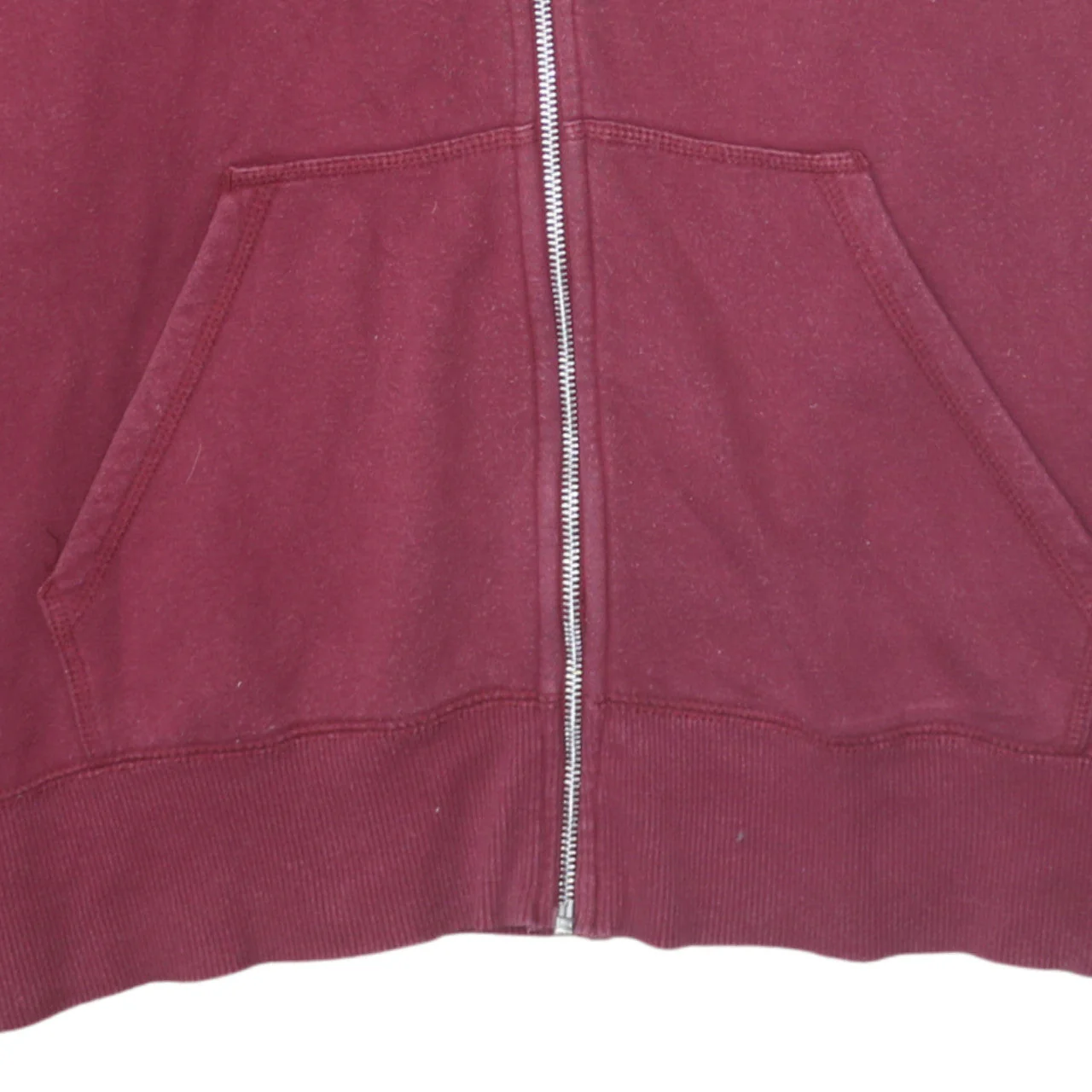 Nike Men's Red Full Zip Hoodie Size L Fleece Sweatshirt - Image 7