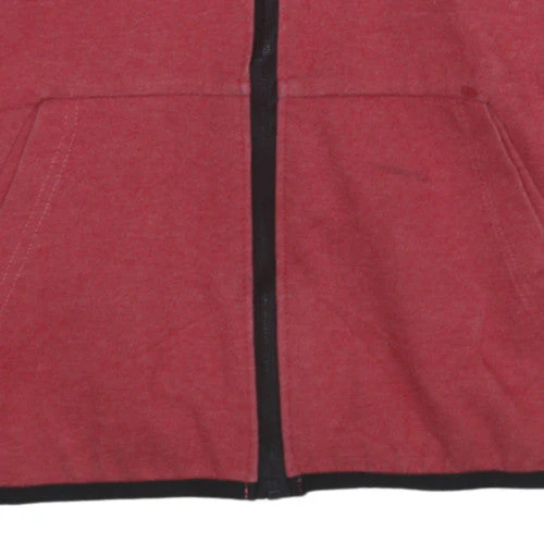 Nike Men's Red Full Zip Hoodie Size M Fleece Jacket - Image 5