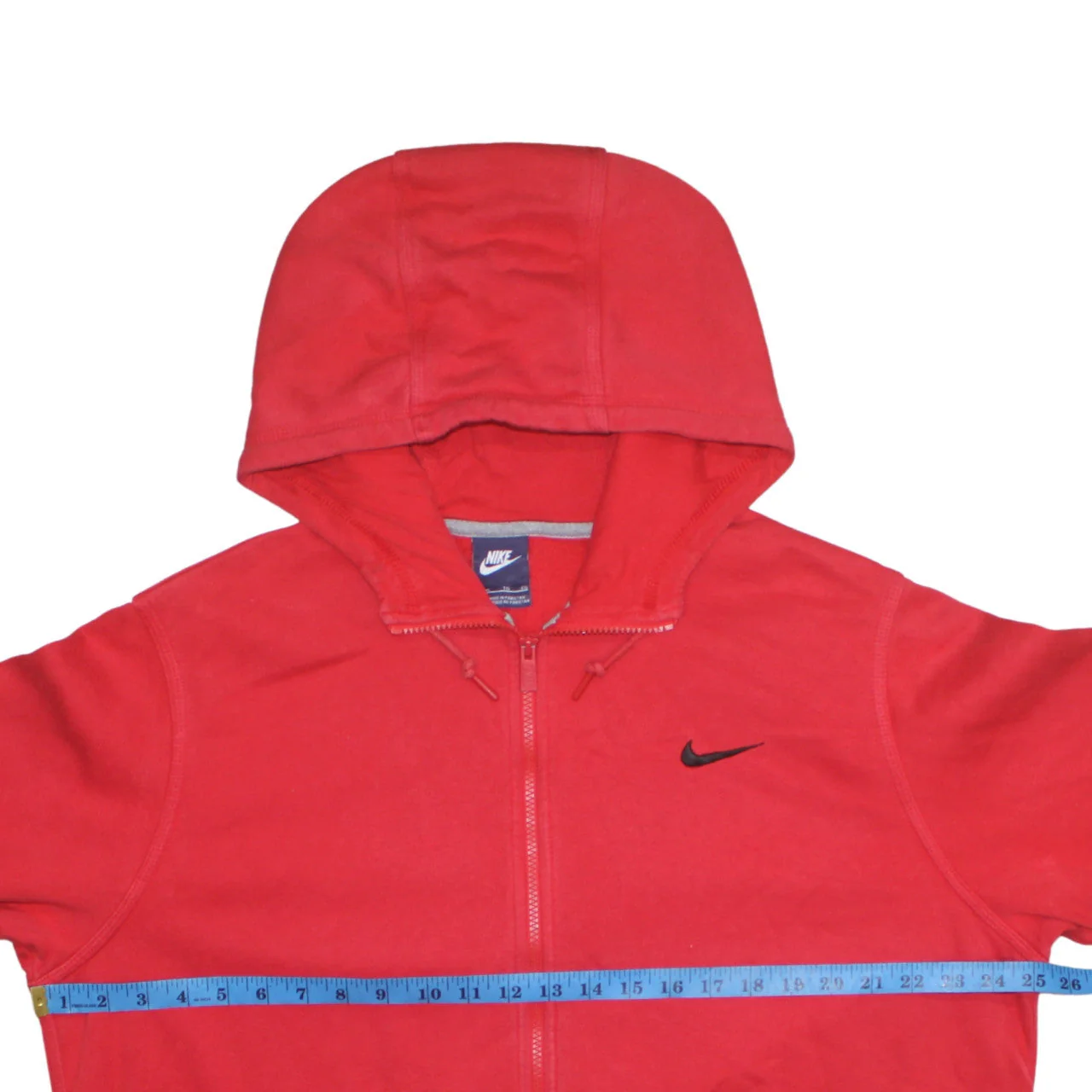 Nike Men's Red Full Zip Hoodie XL Regular Fit Sportswear - Image 2