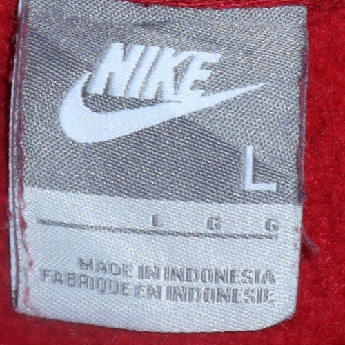 Nike Men's Red Pullover Crew Neck Fleece Sweatshirt Size L - Image 5