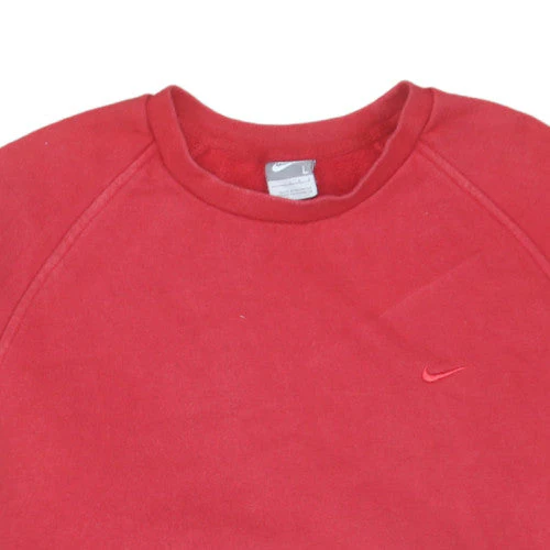 Nike Men's Red Pullover Crew Neck Fleece Sweatshirt Size L - Image 8