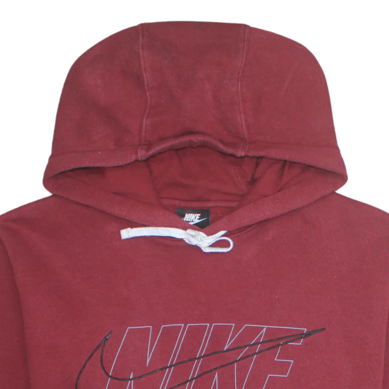 Nike Mens Red Pullover Hoodie L Regular Fit Graphic Logo Fleece - Image 8
