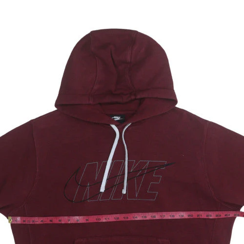 Nike Men's Red Pullover Hoodie M Graphic Fleece Sweatshirt - Image 3