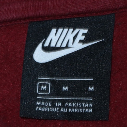 Nike Men's Red Pullover Hoodie M Graphic Fleece Sweatshirt - Image 5