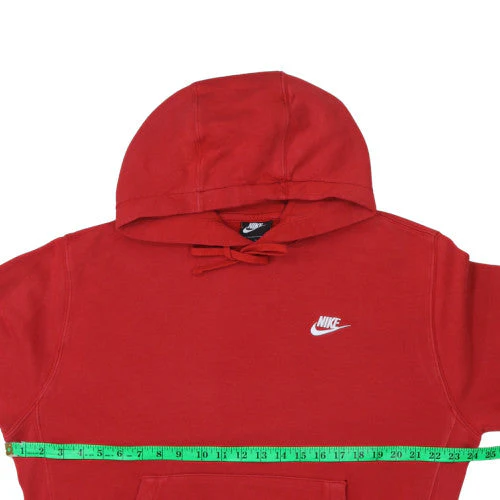 Nike Men's Red Pullover Hoodie M Regular Fit Sports Fleece Sweatshirt - Image 2