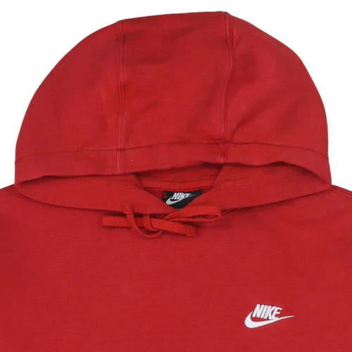 Nike Men's Red Pullover Hoodie M Regular Fit Sports Fleece Sweatshirt - Image 8