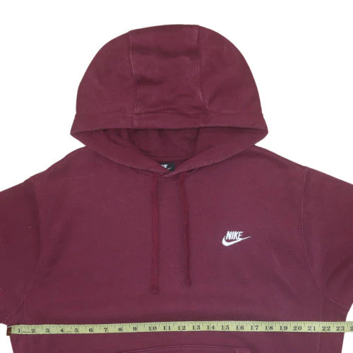 Nike Men's Red Pullover Hoodie Size M Fleece Sportswear - Image 3