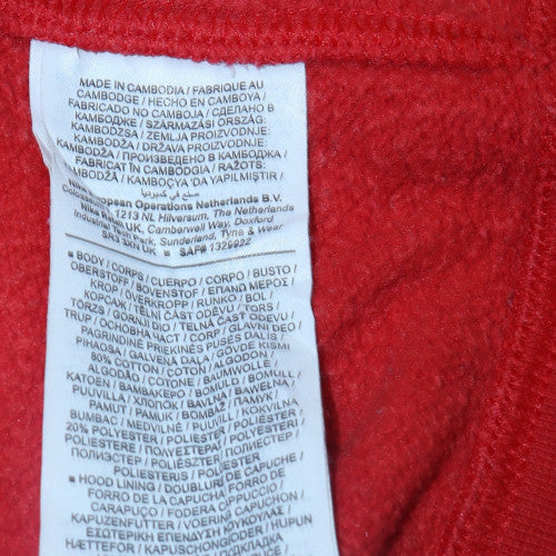 Nike Men's Red Pullover Hoodie Small Classic Logo - Image 6