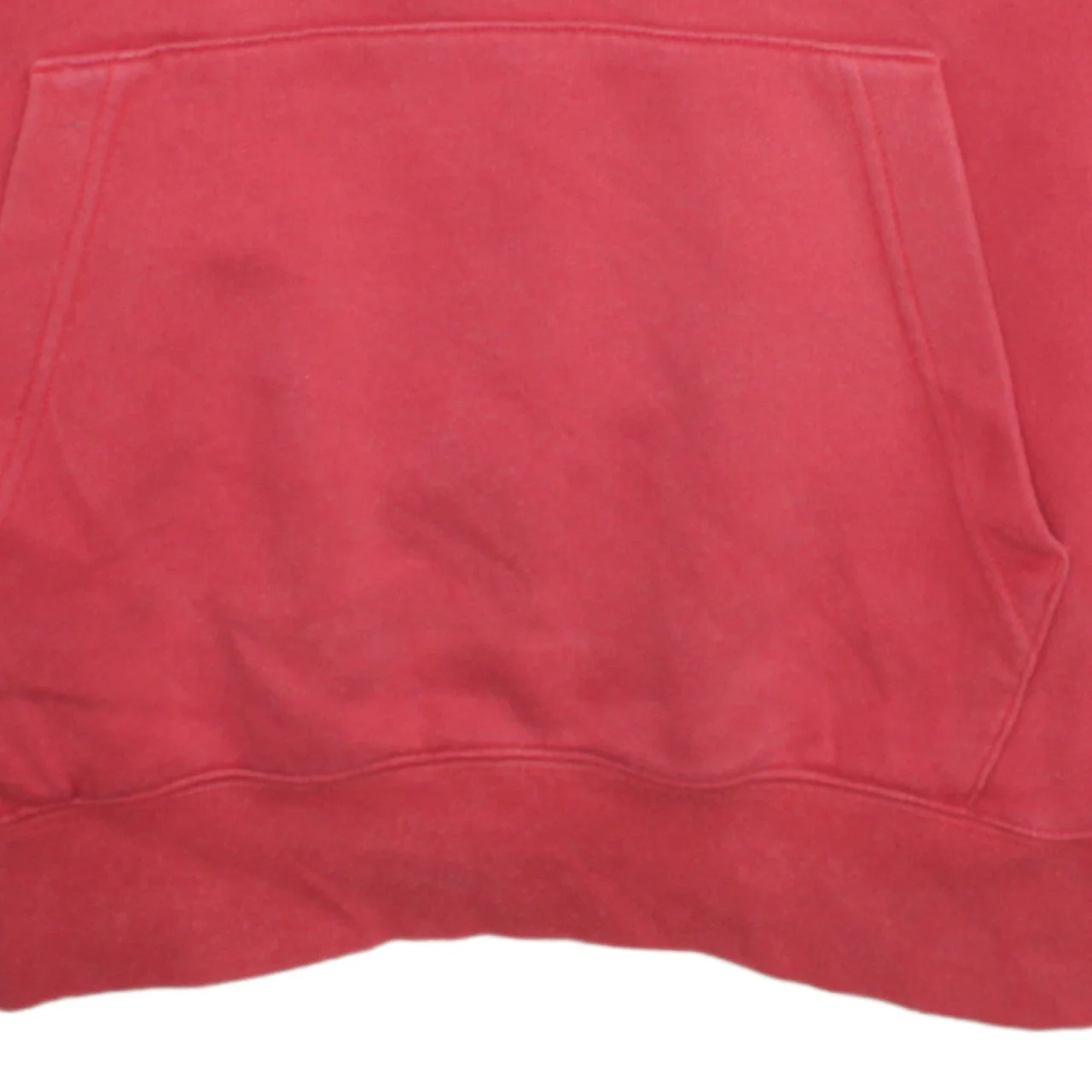 Nike Men's Red Pullover Hoodie Small Logo Fleece Sweatshirt - Image 7