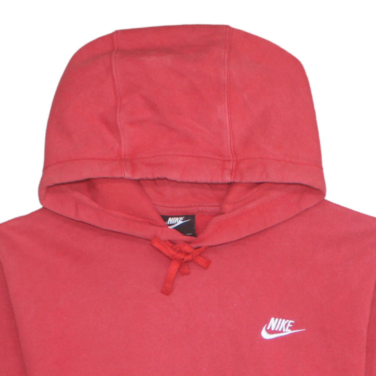 Nike Men's Red Pullover Hoodie Small Logo Fleece Sweatshirt - Image 8