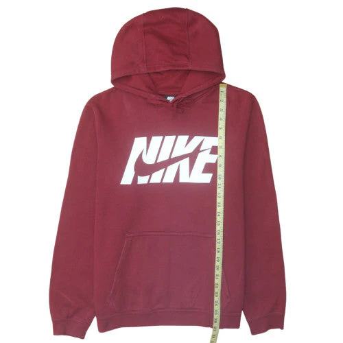 Nike Mens Red Pullover Hoodie Sweatshirt Size M Regular Fit Sportswear - Image 2