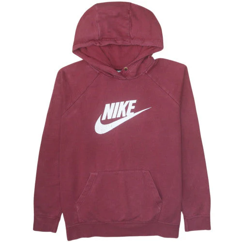 Nike Men's Red Pullover Hoodie XL Fleece Logo Sportswear