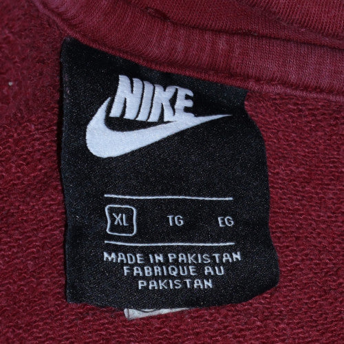 Nike Men's Red Pullover Hoodie XL Fleece Logo Sportswear - Image 5
