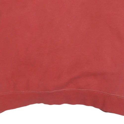 Nike Men's Red Pullover Sweatshirt L Relaxed Fit Fleece Logo Crew Neck - Image 7