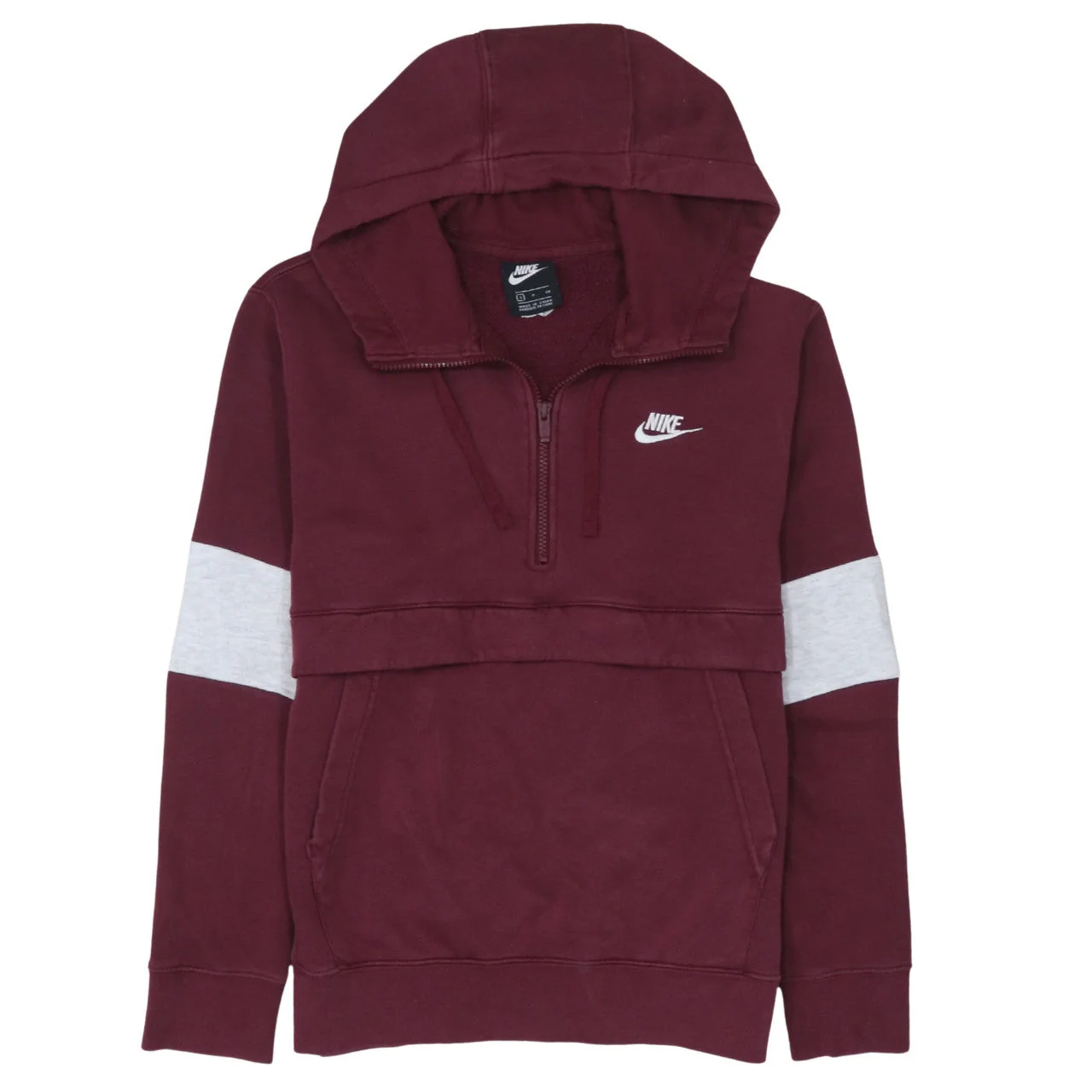 Nike Men's Red Small 1/2 Zip Pullover Hoodie Fleece Sweatshirt
