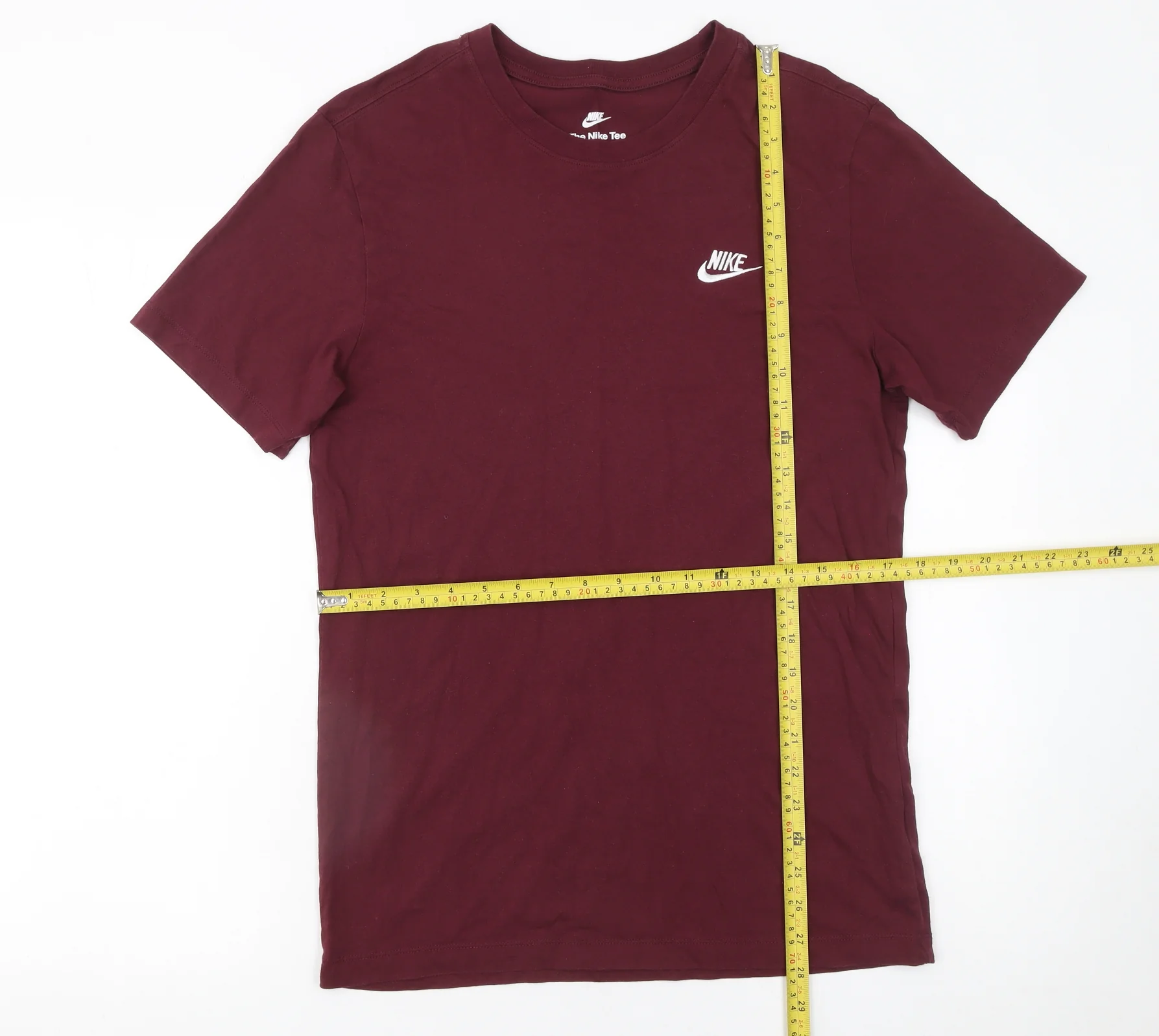 Nike Men's Red Small Crew Neck Cotton T-Shirt - Image 2