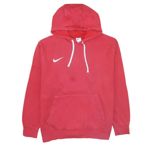 Nike Men's Red XL Pullover Hoodie with Logo and Kangaroo Pocket