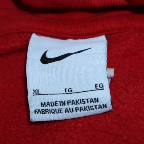 Nike Men's Red XL Pullover Hoodie with Logo and Kangaroo Pocket - Image 6