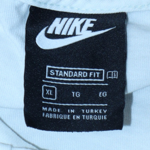 Nike Mens White Beige Colourblock Crew Neck Short Sleeve T-Shirt XL - Image 5