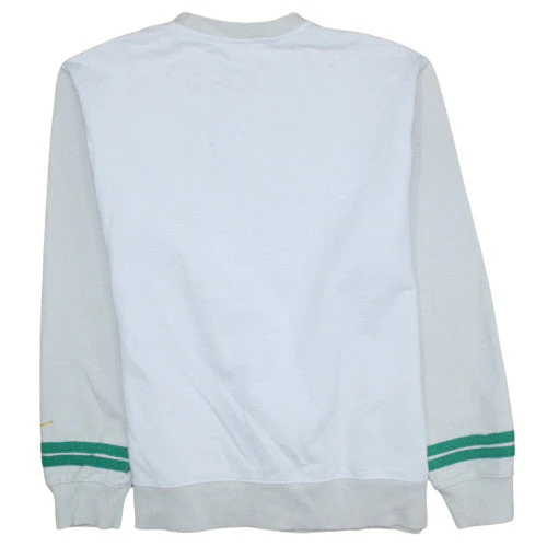Nike Men's White Crew Neck Embroidered Sweatshirt Size L Pullover - Image 4