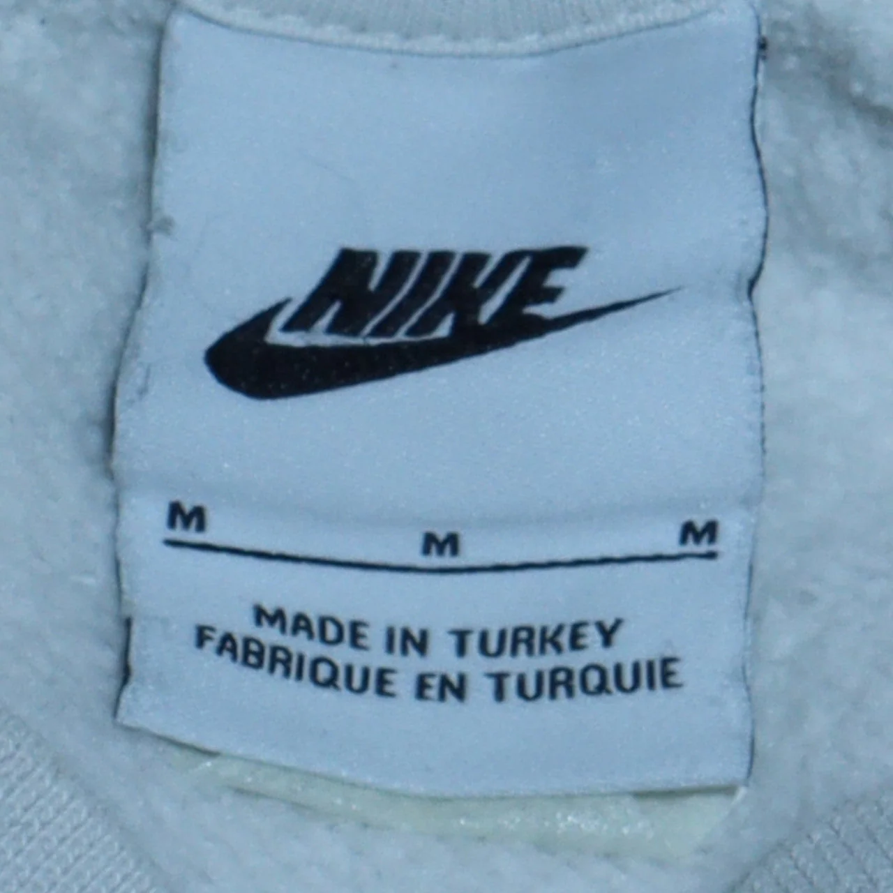 Nike Men's White Crew Neck Logo Pullover Sweatshirt M - Image 6