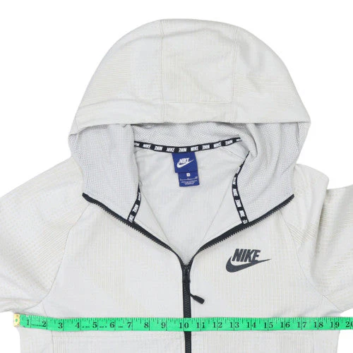 Nike Men's White Full Zip Hooded Sweatshirt Size S Lightweight - Image 3