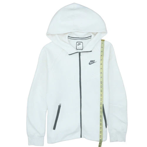 Nike Men's White Full Zip Hoodie Size S Regular Fit - Image 3