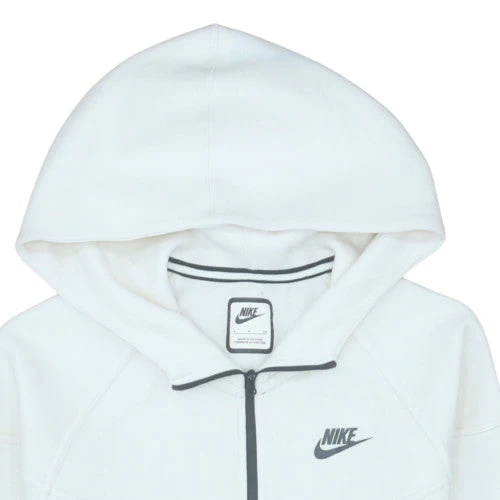 Nike Men's White Full Zip Hoodie Size S Regular Fit - Image 8