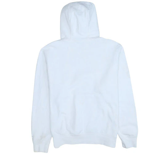 Nike Men's White Hoodie M Pullover Fleece Just Do It Logo Sweatshirt - Image 4