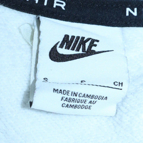 Nike Men's White Pullover Crew Neck Air Logo Sweatshirt Size S - Image 5