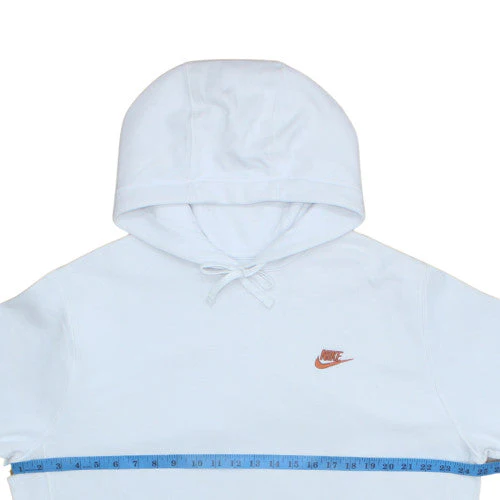 Nike Men's White Pullover Hoodie L Fleece Sportswear - Image 2