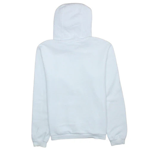 Nike Men's White Pullover Hoodie M Graphic Logo Fleece Sweatshirt - Image 4