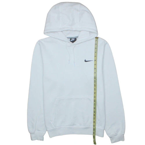 Nike Men's White Pullover Hoodie M Logo Fleece Sweatshirt - Image 3
