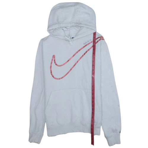 Nike Men's White Pullover Hoodie M Regular Fit Graphic Sportswear - Image 3