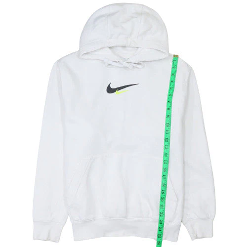 Nike Men's White Pullover Hoodie M Sports Fleece Sweatshirt - Image 3
