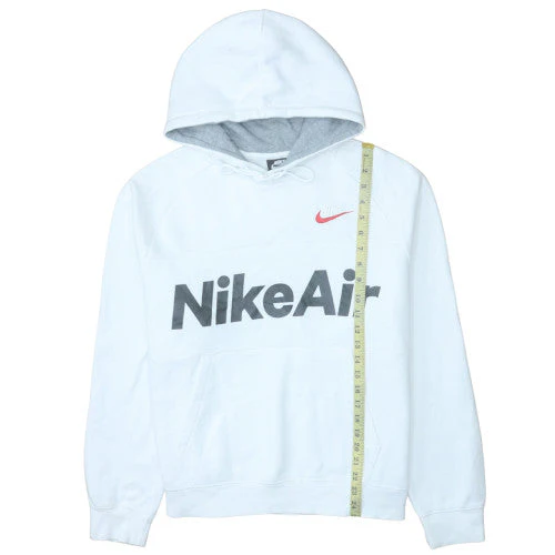 Nike Men's White Pullover Hoodie M Sports Graphic Fleece Sweatshirt - Image 3