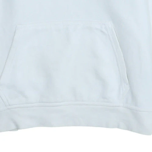Nike Men's White Pullover Hoodie Size L Cotton Blend Sweatshirt - Image 7