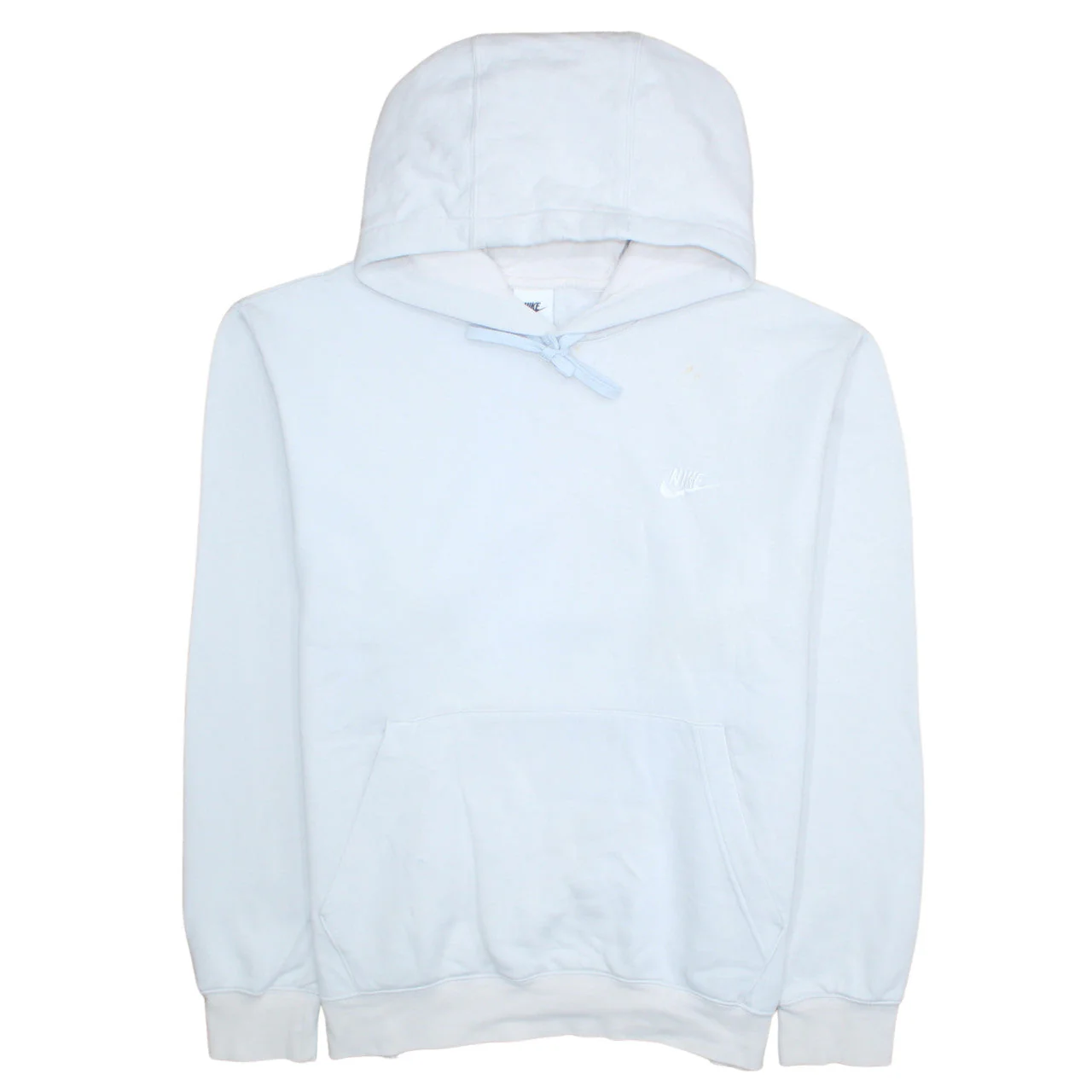 Nike Men's White Pullover Hoodie Size L Fleece Sweatshirt