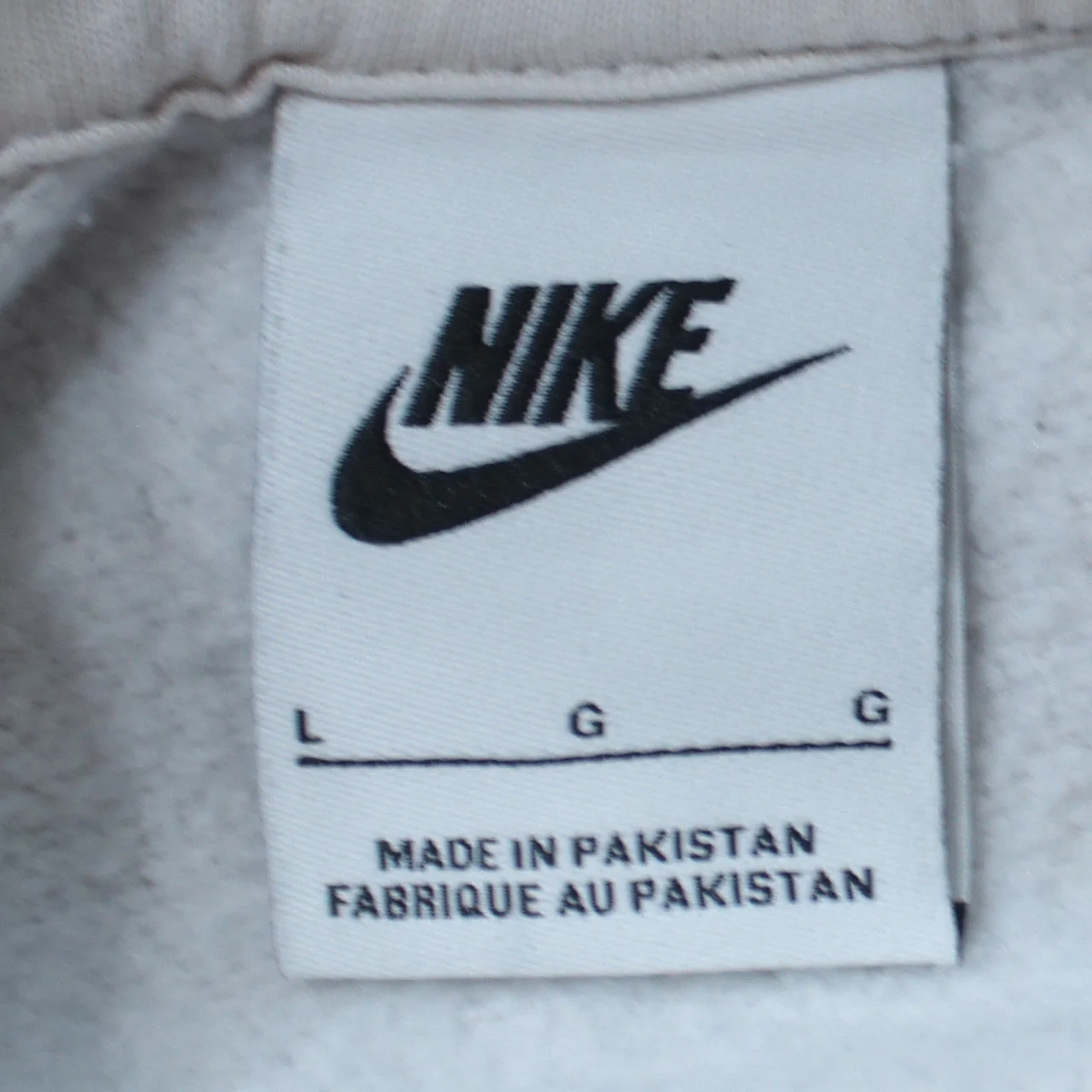 Nike Men's White Pullover Hoodie Size L Fleece Sweatshirt - Image 5