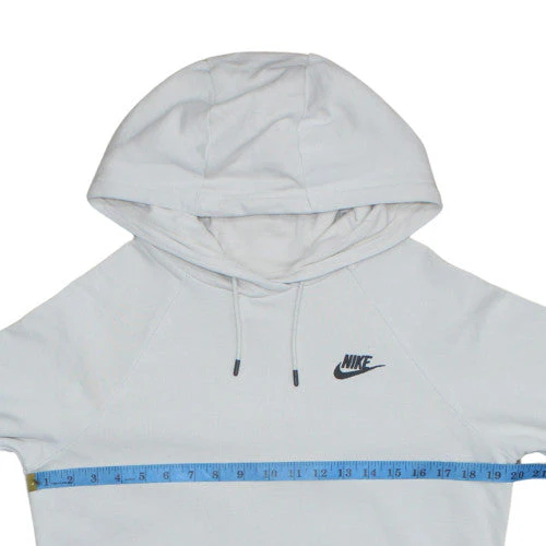 Nike Mens White Pullover Hoodie Small Regular Fit Sports Style - Image 3